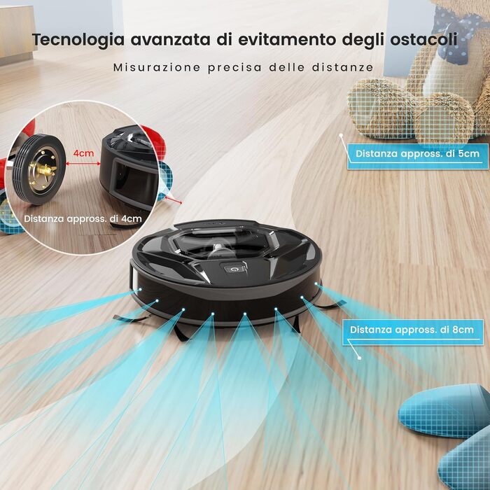 Робот-пилосос LEFANT M320: потужний, тихий, для твердих підлог та шерсті тварин, 210 хв роботи