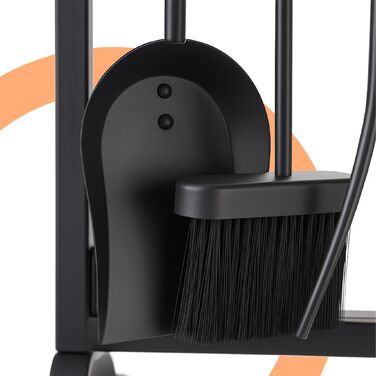 Набір для каміну Relaxdays, 5 предметів, кованого заліза