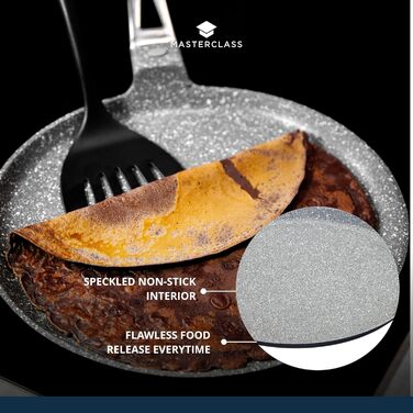 Лита алюмінієва сковорода для млинців MasterClass з антипригарним покриттям, придатна для індукції, 28 см