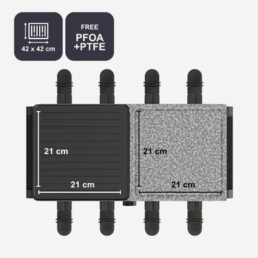 Ракельниця Black+Decker для 8 осіб з натурального каменю, антипригарне покриття, регулювання температури, 1400 Вт, PFOA-free