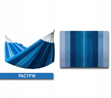 Двомісний гамак Potenza, тканинний, синій (без стійки), витримує до 220 кг
