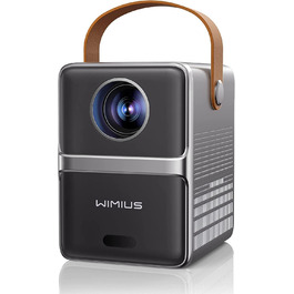 Mini-проектор WiMiUS 18000 люмен з Wi-Fi та Bluetooth, 1080P Full-HD, портативний для домашнього кінотеатру, сумісний з iOS/Android/Laptop/USB/PS5/AV (сірий)