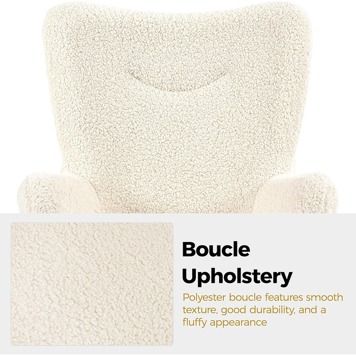 Крісло-мішок Yaheetech з пуфом, біле, з м'якою оббивкою з поліестеру. Крісло для відпочинку, телевізора, коктейлів.