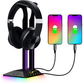 Підставка для навушників RGB VOBESTLIFE з USB-зарядкою, для геймерів, настільна