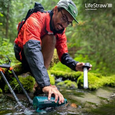 Багаторазова пляшка для води LifeStraw Go 2 з вбудованим (2-ступінчастим) зеленим фільтром, зелена, 2-ступінчаста багаторазова пляшка для води M LifeStraw Go з вбудованим фільтром (2-ступінчаста) зелена