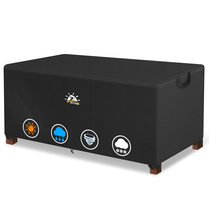 Чохол для садово-патіо меблів Zettum 121x66x45 см, водонепроникний, 600D Oxford PU, захисна накидка для саду та тераси