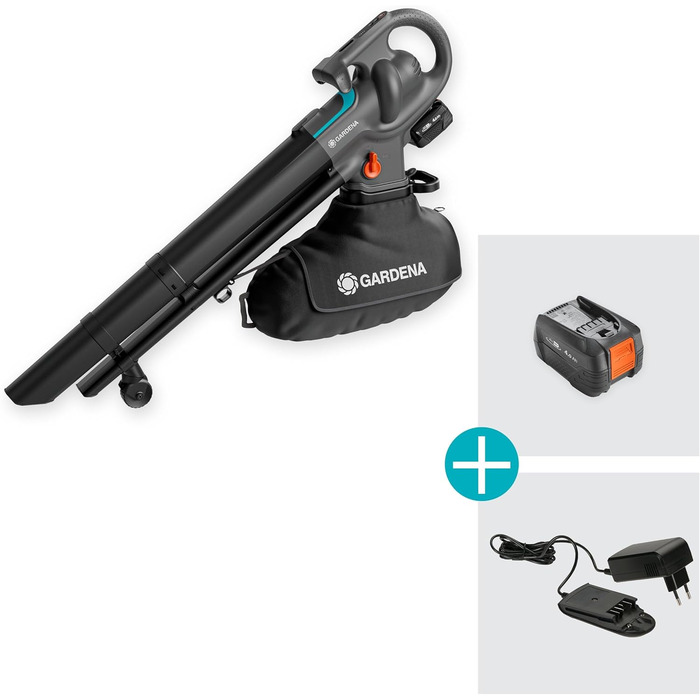 Пилосос-подрібнювач листя Gardena PowerJetCollect з потужним всмоктуванням та металевим ротором