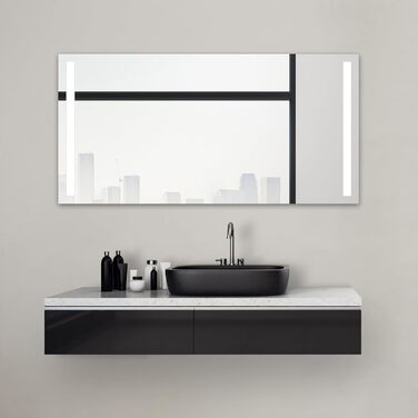 Дзеркало для ванної кімнати Talos Light LED 80x60 см з підсвічуванням, нейтральним білим світлом та алюмінієвою рамою