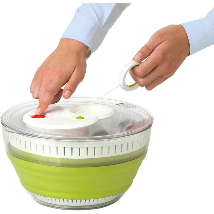 Салатниця-швидкоцентрифуга Emsa Turboknopf Turboline, 4,5 л, зелена