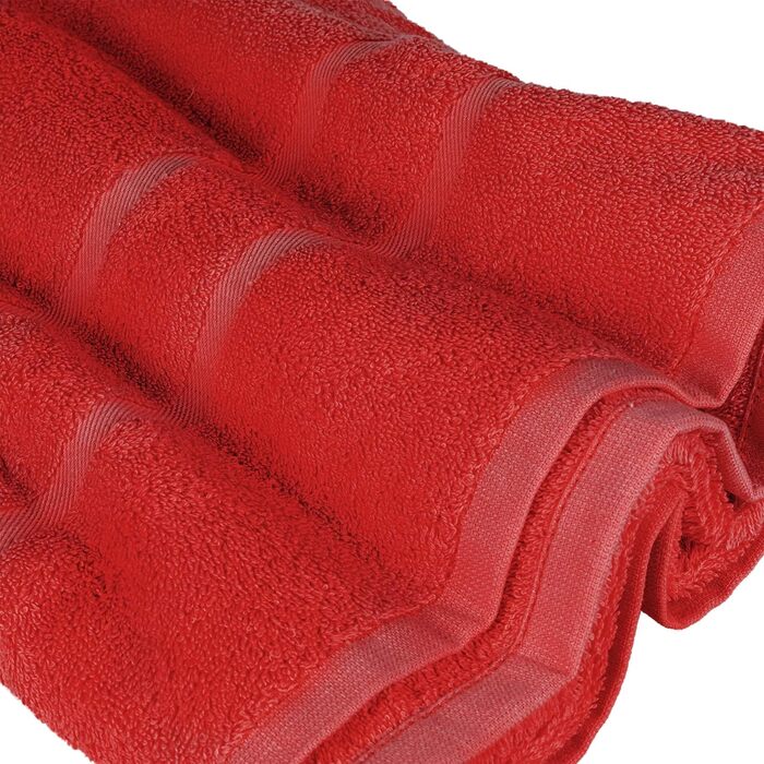 Рушники для гостей / 2 рушники для рук / 4 рушники для душу / 2 рушники для ванни) у /Преміум комплекті рушників з 100 бавовни 500 г/м 12 упаковок (червоний), 12 TLG. (4