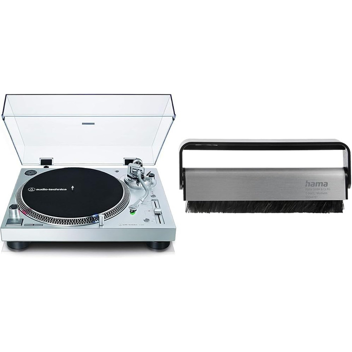 Програвач вінілу Audio-Technica LP120XUSB чорний, з прямим приводом, аналоговий та USB, комплект з карбоновою щіткою