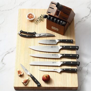 Набір кухонних ножів Keemake 8+15 шт. з бруском: кухонні ножі, ніж для хліба, ніж для м'яса, кухонні аксесуари