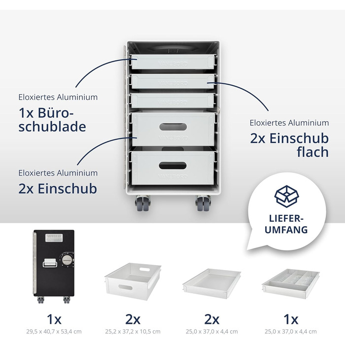 Мобільний роликовий контейнер для документів, металевий шафка з висувними ящиками, чорний, для офісу та кухні, 53,5 x 29,5 x 40,7 см