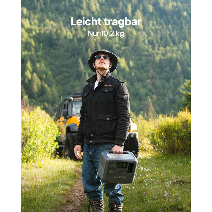 Портативна електростанція BLUETTI AC70, 768Wh LiFePO4, 2x1000W AC, 100W USB-C, швидка зарядка, для кемпінгу та резервного живлення (відновлена)