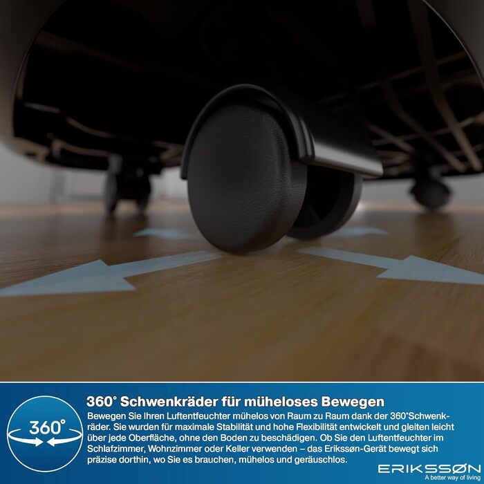 Електричний осушувач повітря з LED-дисплеєм, таймером та захистом від дітей | Осушує 16л вологи на добу | Для приміщень до 70м² | Енергоефективний осушувач з датчиком вологості | Білий/Чорний