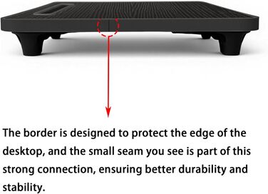 Стіл для ноутбука в ліжко, стіл-підставка для ноутбука, для роботи, home office, чорний 48x30 см