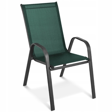 Комплект садових меблів: великий стіл (140x80) та 6 металевих стільців