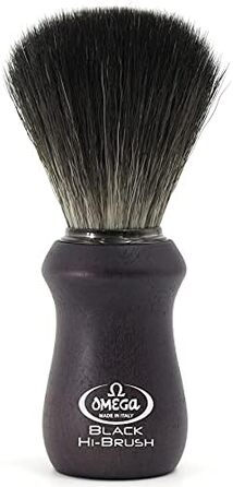 Щітка для гоління Badger Leather Hi Brush Black Wood, біла, Estndar, 227