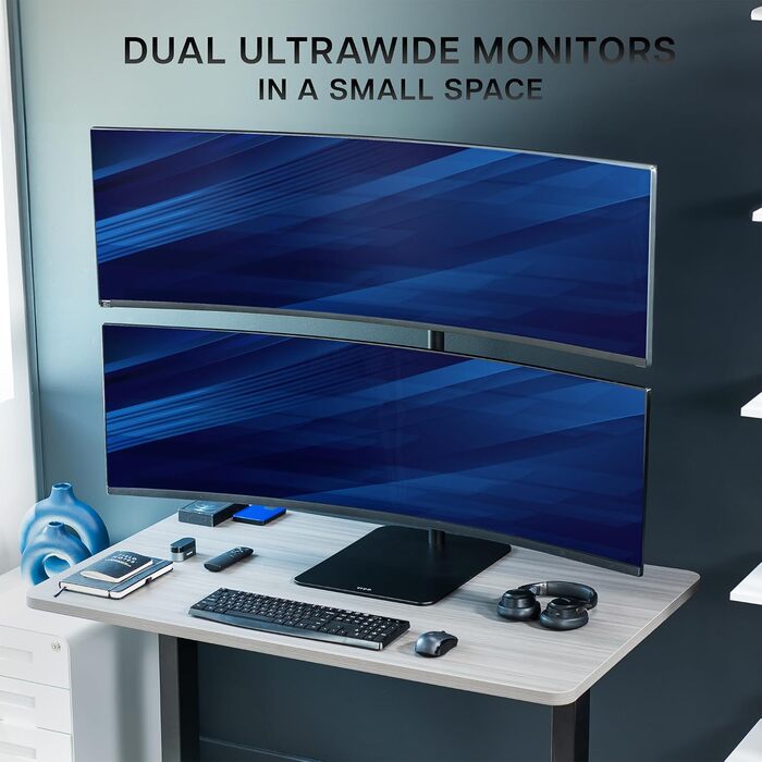 Підставка для монітора VIVO STAND-V202L на 2 екрани, ultra-wide, до 49
