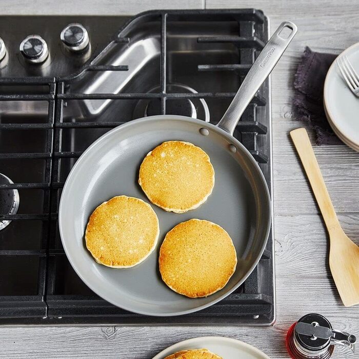 Сковорода GreenPan Chatham з покриттям Hartelox, діаметр 20.3 см, без PFAS, для плити та духовки, сіра