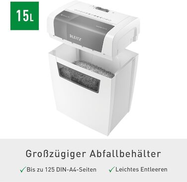 Шредер Leitz IQ Home Aktenvernichter: безпечне знищення документів, P4, 7-6 аркушів, білий, 80340000