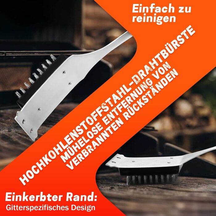 Набір гриля PURPLEBIRD 31 предмет: преміум аксесуари для барбекю з нержавіючої сталі для чоловіків та жінок, з сумкою, килимком для гриля, для саду, кемпінгу та дня народження