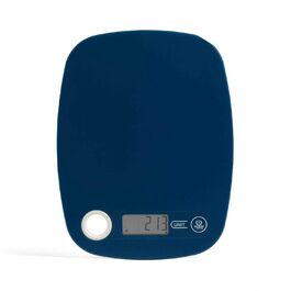 Цифрові кухонні ваги з тарою до 5 кг Побутові ваги Digital Blue (сенсорний дисплей, працює від батарейок, тонкий дизайн)