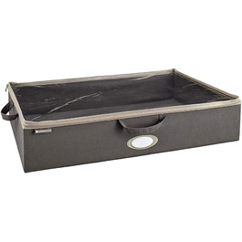 Тканинний контейнер для зберігання речей, маленький, сірий, великий кошик білого кольору (тканинний ящик під ліжком), 31492