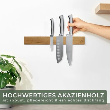 Набір ножів Waldwerk 11 предметів з підставкою та точилкою. Кухонний набір ножів з підставкою з акації