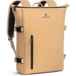 Легкий рюкзак 720 г з пактастику з відділенням для ноутбука м'яка спинка та практичні застібки водовідштовхувальний рюкзак 40 x 16 x 46 см Бежевий