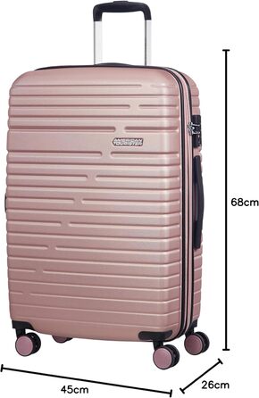 Валіза American Tourister Aero Racer Spinner 68, що розширюється, 75,5 л, Jet Black/Rose Pink