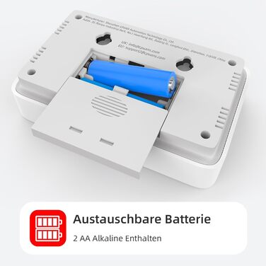 Виявлювач чадного газу CPVAN, 10 років служби, 3-в-1 з змінною батареєю, детектор CO з датчиком температури та вологості, EN50291, 1 шт.