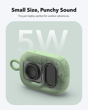 Soundcore Select 4 Go - портативна Bluetooth колонка Anker, водонепроникна IP67, 20 годин роботи, для душу, відпочинку та подорожей, зелена