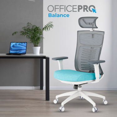 Крісло офісне OfficePro Balance OC550-W-DG-BL