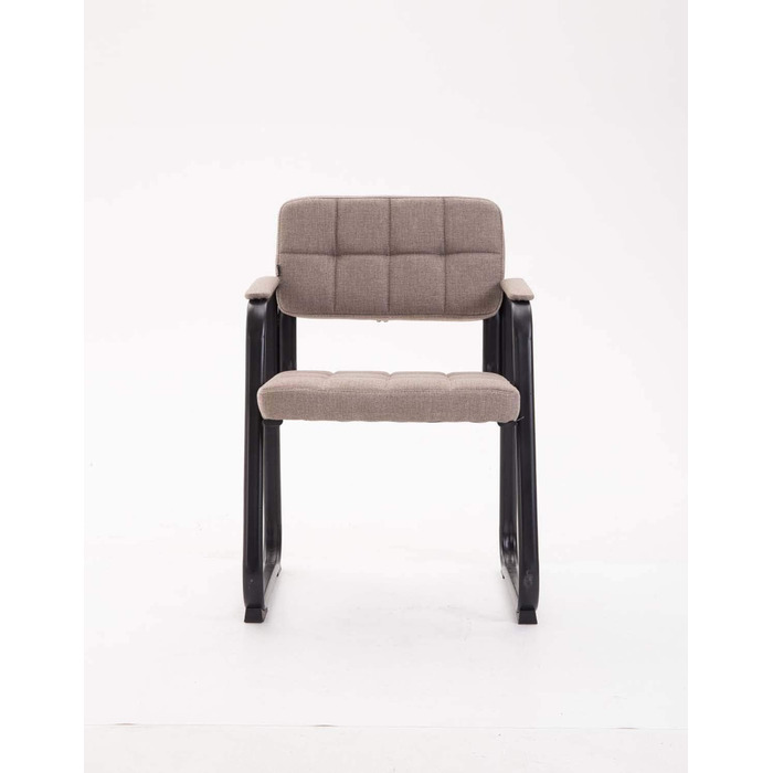 Крісло для відвідувачів Canada B з підлокітниками та м'яким сидінням, металевий каркас, колір: тауп