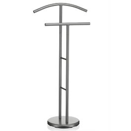 Стійка для одягу IDIMEX LAURENZ – металева, сіра, з вішалкою для штанів