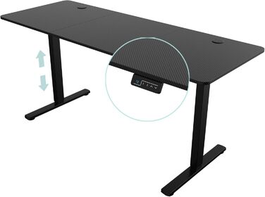 Регульований за висотою стіл Mars Gaming MGD-ERGOPRO, 110x60 см, білий. Ергономічний стіл з карбоновою поверхнею, металевою конструкцією, тримачем для навушників та кабельною організацією.