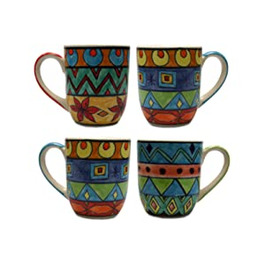 Набір Галл і Зіг / кавова кружка на 4 чашки, кавова чашка, чайна чашка, посуд, керамічна, розписна, барвиста