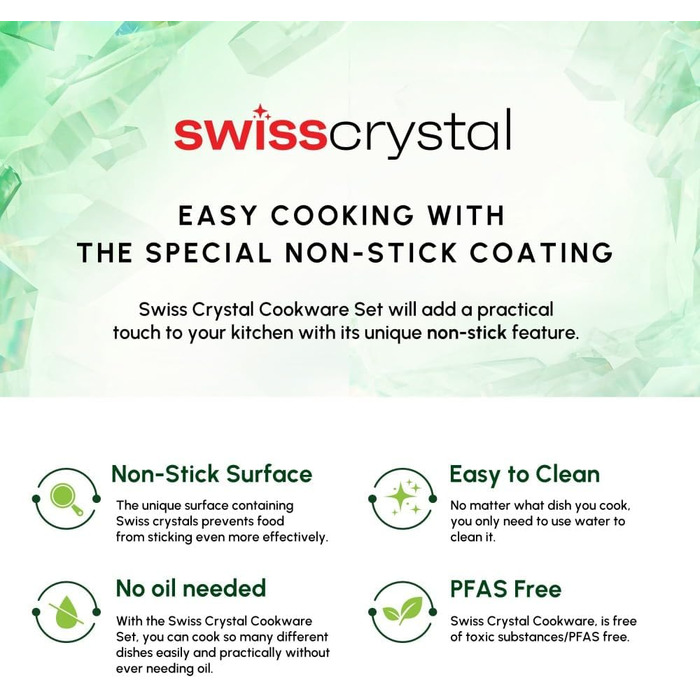 Набір кухонного посуду Karaca Fancy 7 предметів з кераміки з кришкою з скла, антипригарне покриття SwissCrystal без PFAS, включає каструлю, каструлі з кришками та сковороду