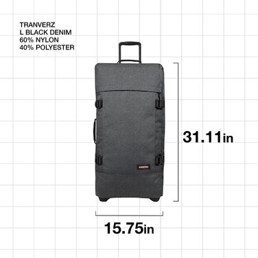 Футляр Eastpak Tranverz L, 79 см, 121 л, Сірий (чорний денім)