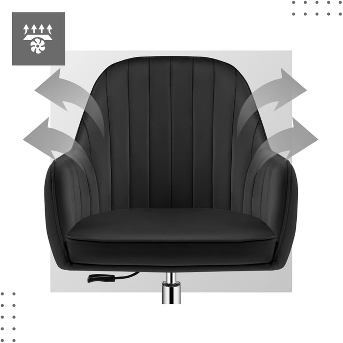 Крісло MARK ADLER Future 5.2 Black - офісне крісло з регулюванням висоти, чорне, для дому та офісу