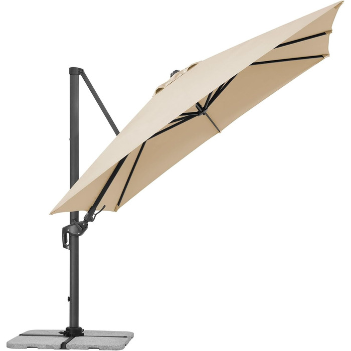 Парасолька від сонця Schneider RHODOS TWIST, 300 x 300 см, антрацит, модель 2024