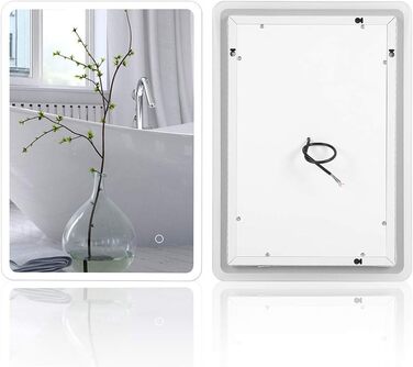 Дзеркало для ванної кімнати Kedia LED з підсвічуванням, 100x60 см (білий)