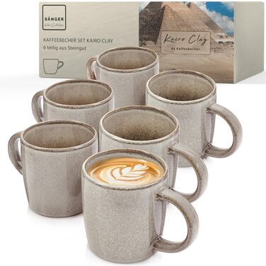 Набір посуду SÄNGER Kombiservice на 6 осіб: 30 предметів (тарілки, чашки, миски), кераміка, стійкий до подряпин, придатний для миття в посудомийній машині та мікрохвильовій печі. Серія VALUE COLLECTION (Kairo Clay)