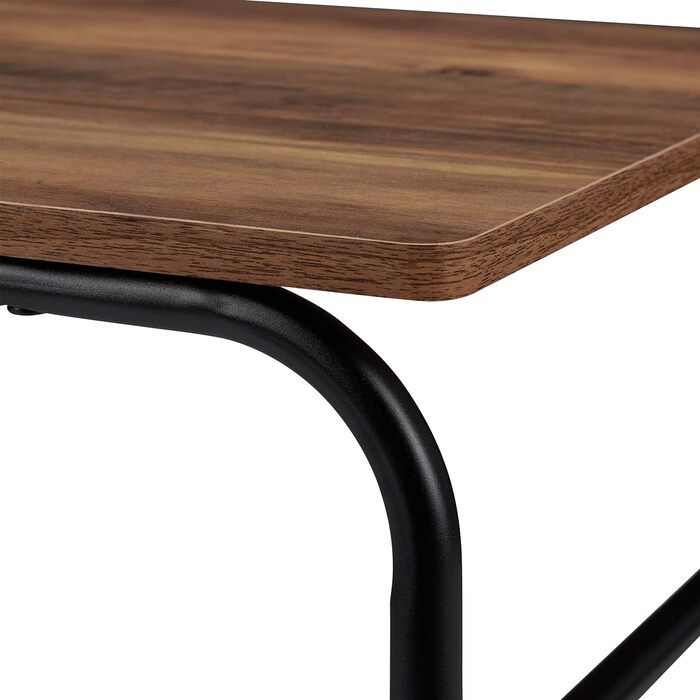 Журнальний столик Relaxdays, промисловий дизайн, прямокутний, низький, суміш матеріалів, вигляд дерева, стіл для вітальні, коричневий/чорний