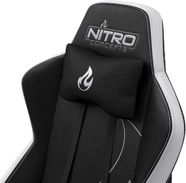 Ігрове крісло Nitro Concepts S300 EX, сяюче біле, 56x57x140 см, штучна шкіра PU