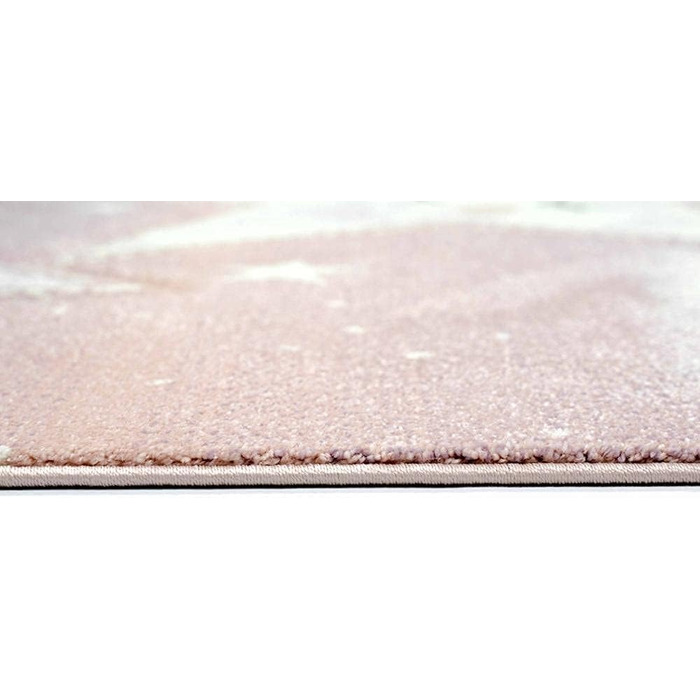 Ігровий килим Дитяча кімната Зірки Небесні хмари Дизайн Рожево-кремовий розмір (160 см круглий)