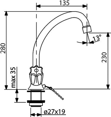 Дворучковий змішувач Standard Plus для умивальника хром кран