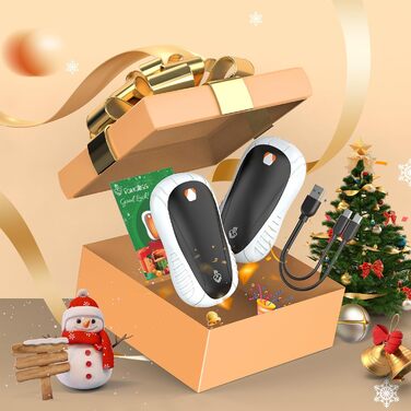 Електричні грілки для рук FANDLISS, 2 шт. - портативні, акумуляторні, 6000mAh, 3 режими нагріву, швидкий нагрів, ідеальний подарунок для спорту та зими