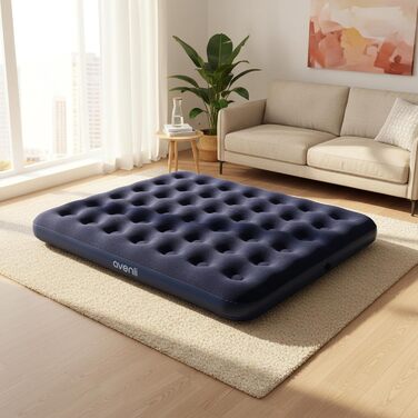 Надувний матрац для кемпінгу та дому AVENLI - 203x152x22 см, для 2 осіб, з м'якою поверхнею